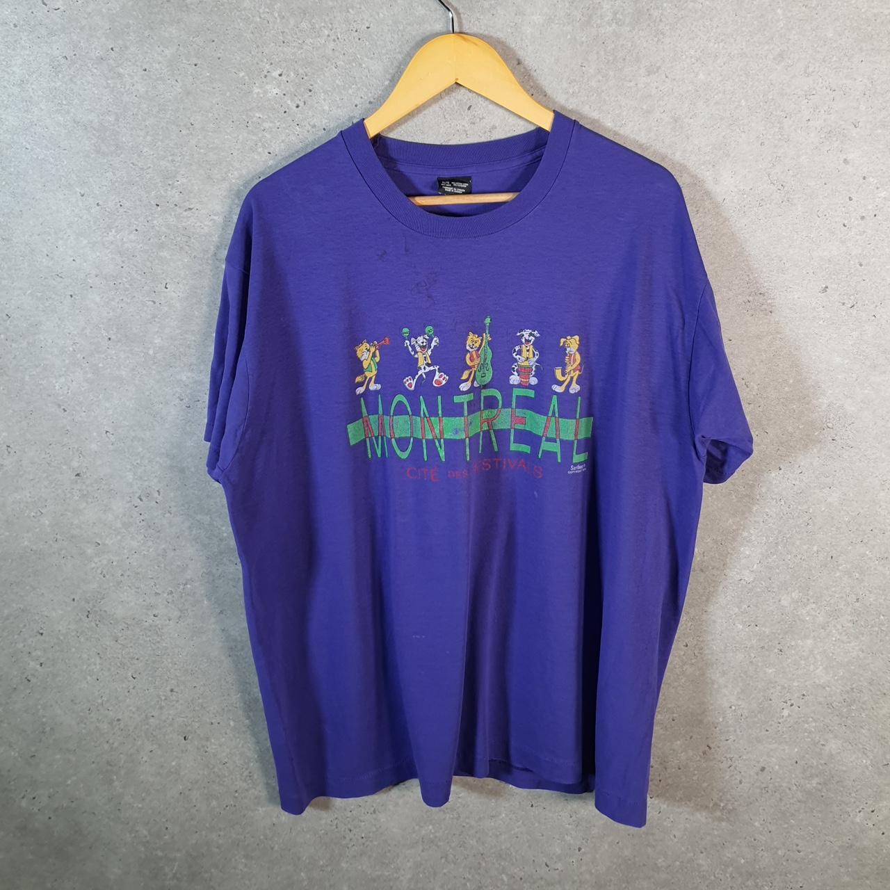 Vintage Montreal Festival USA 90s Single Stitch T Shirt Men’s Large Purple C8735