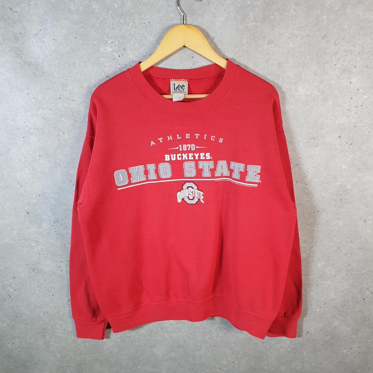 Vintage Lee Sport Ohio State Buckeyes NFL Sweatshirt Men’s Medium Red USA Pullover