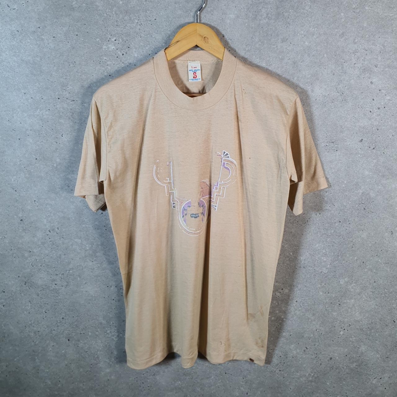 Vintage Soffe Athletic Graphic 90s USA Single Stitch T Shirt Men’s Medium Brown