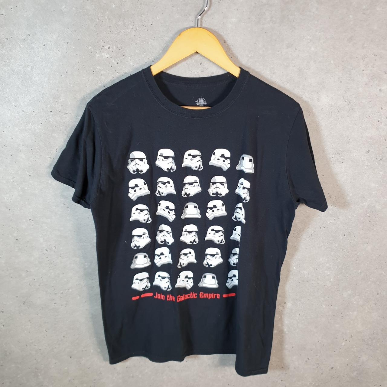 Vintage Star Wars Galactic Empire T Shirt Shirt Men’s Medium Black Logo  Graphic Spellout C9626