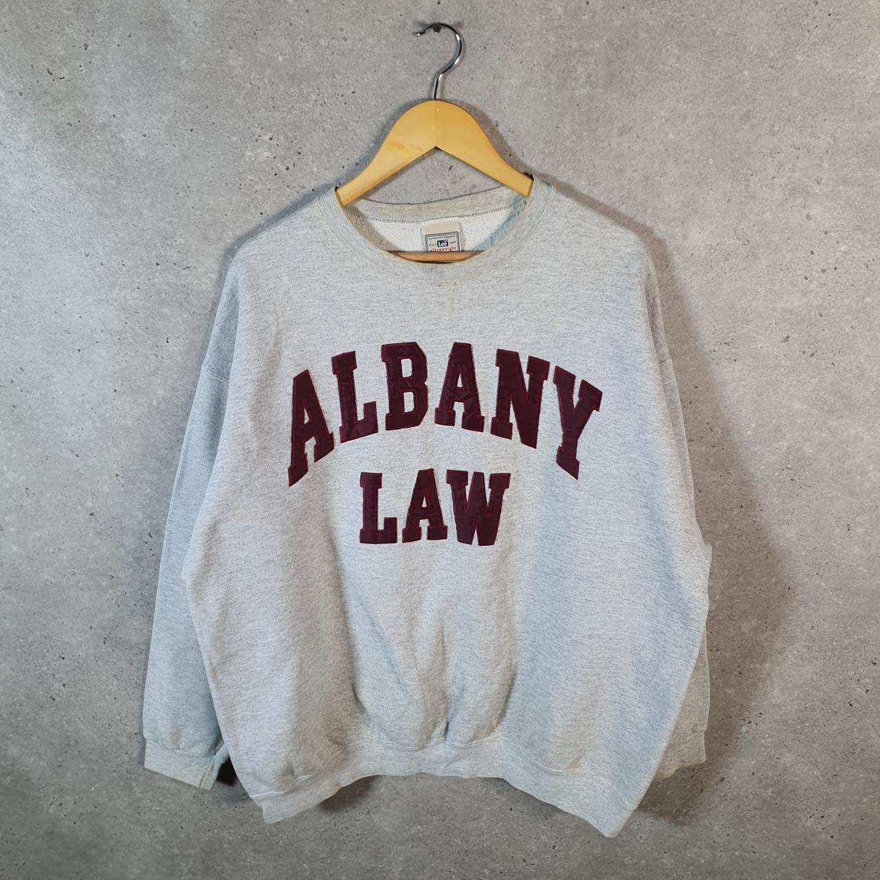 Vintage Lee Ultraweight Sweatshirt Men’s XL Grey USA Albany Law Pullover
