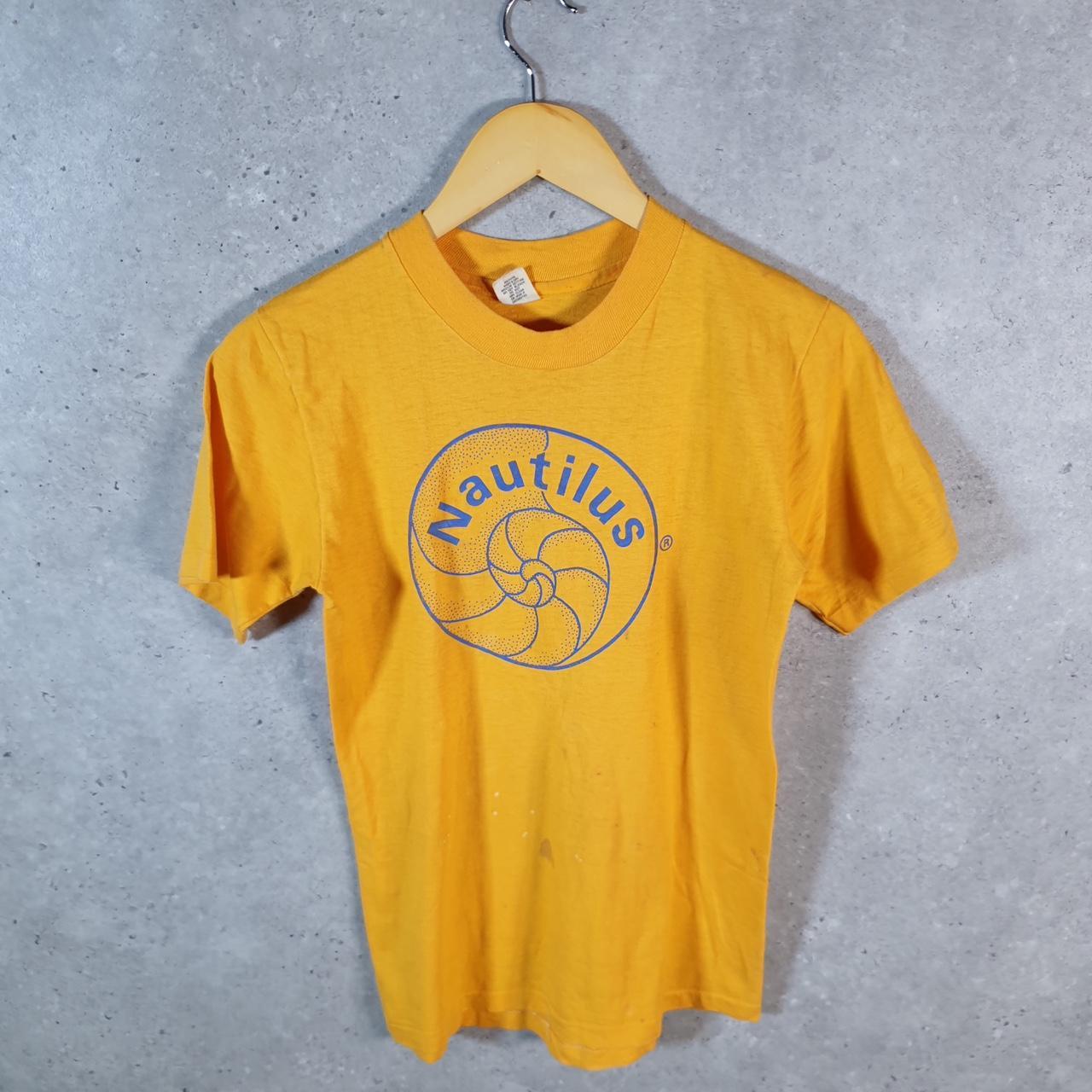 Vintage Hanes Beef Nautilus Graphic 90s USA Single Stitch T Shirt Men’s Small Yellow