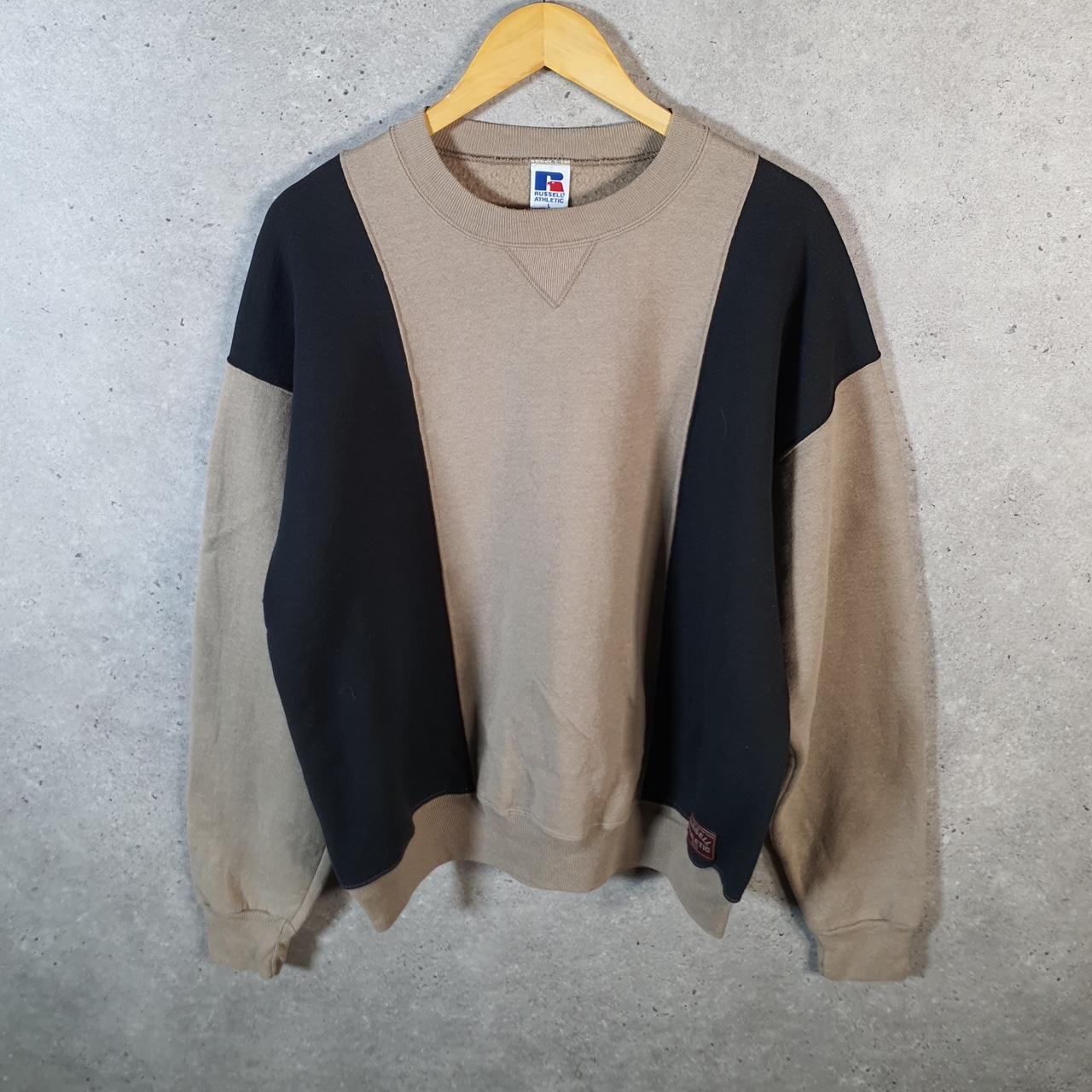 Vintage Russell Athletic USA Blank Sweatshirt Men’s Large Brown Pullover Baggy