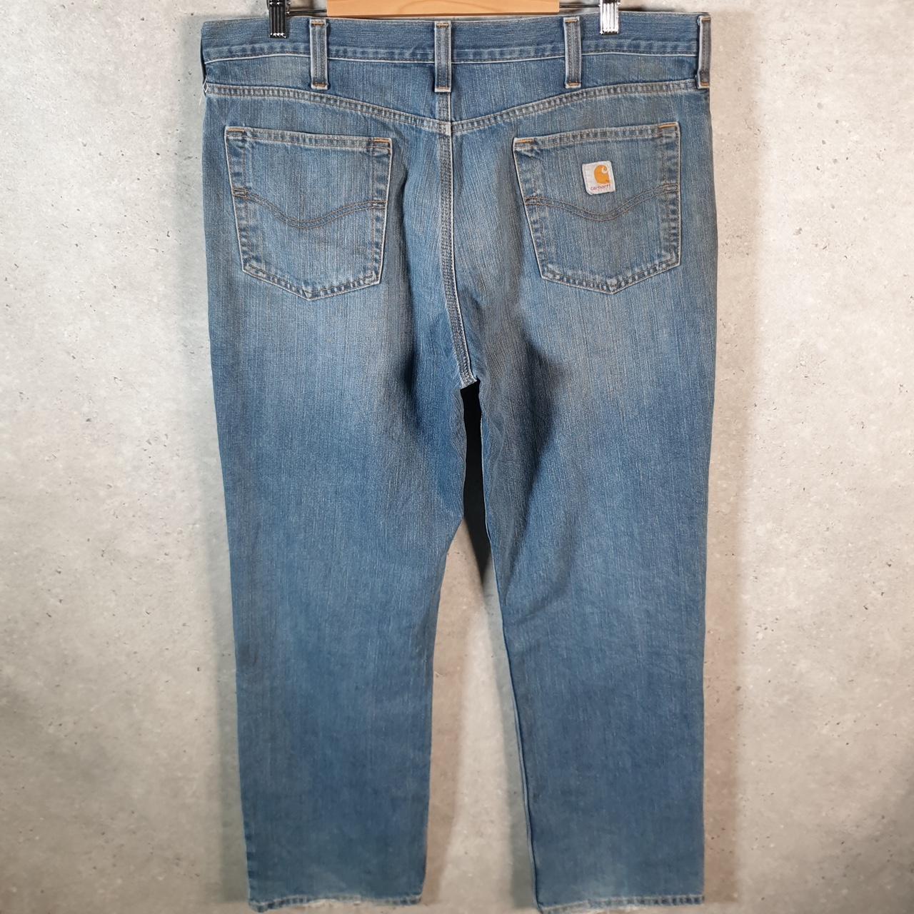 Vintage Carhartt Workwear Carpenter Jeans Mens W38 L32 Blue Denim Relaxed Fit USA