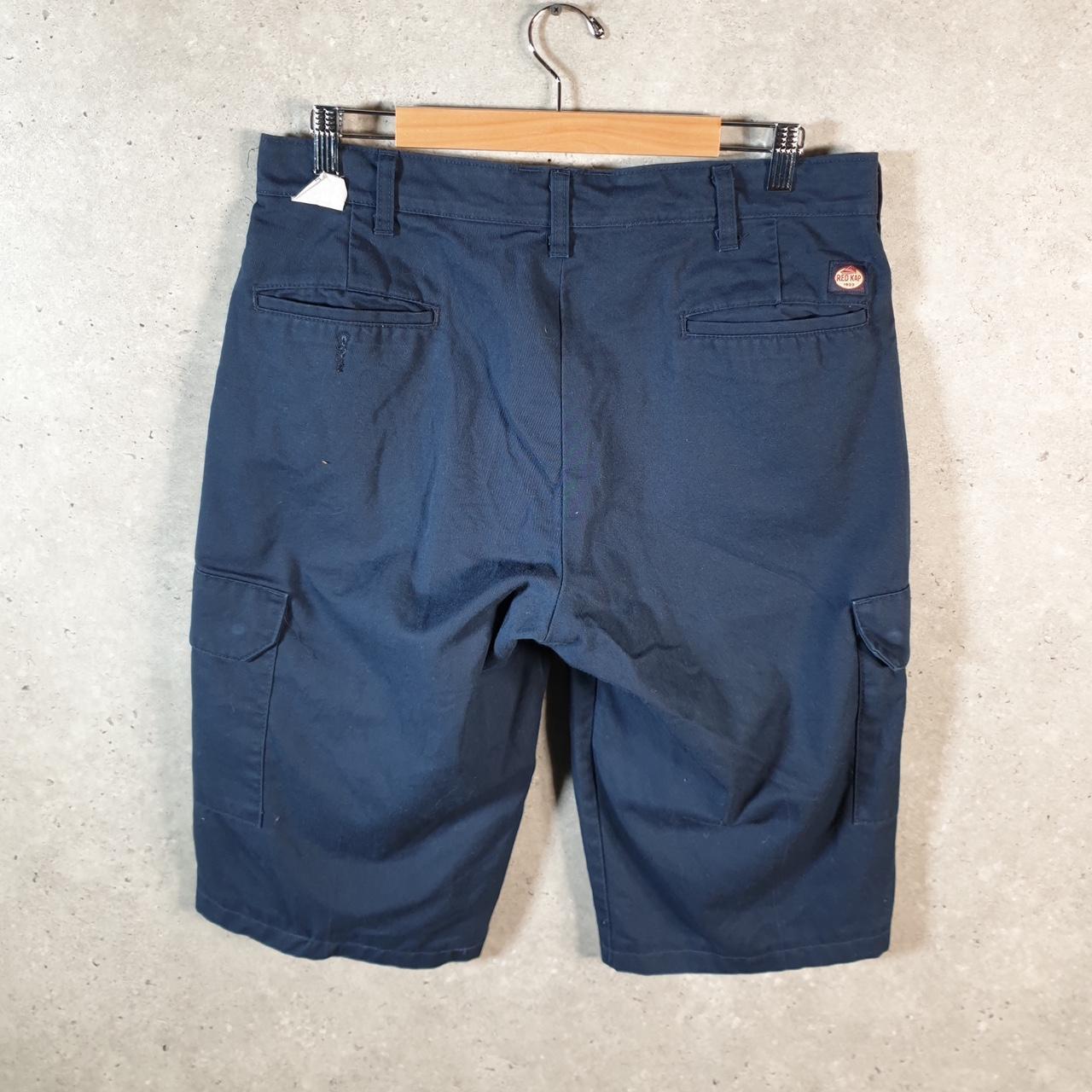 Vintage Red Kap Chino Shorts Jorts Cargo Men’s W34 Navy Blue Baggy Cotton