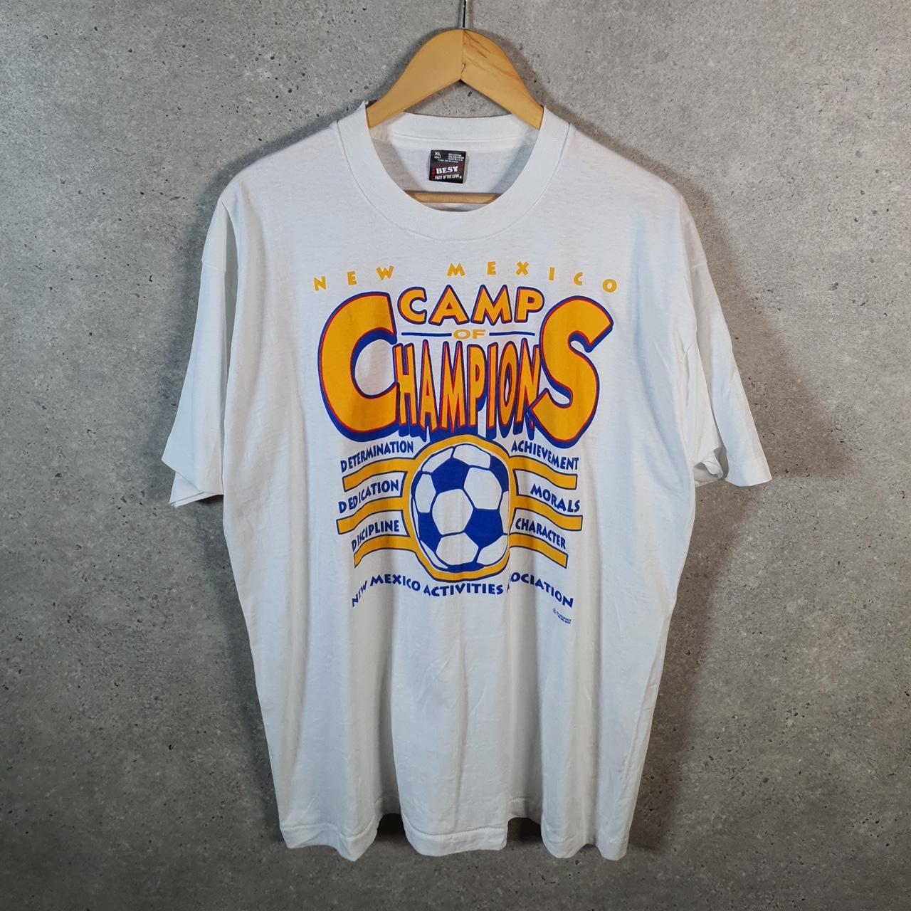 Vintage Fruit of the Loom Best USA New Mexico Soccer 90s Single Stitch T Shirt Mens XL White Big Fish Vintage