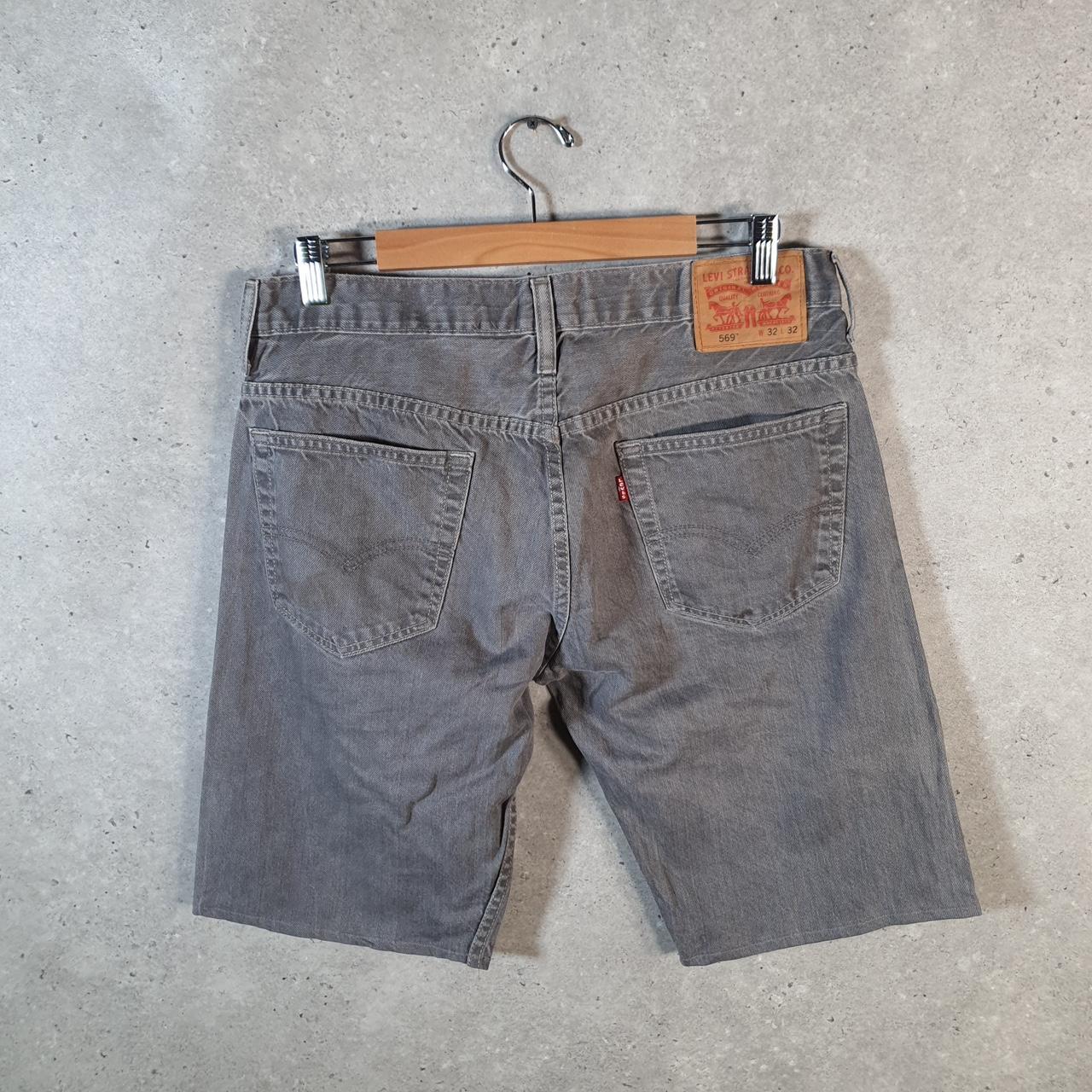 Vintage Levi’s 569 Baggy Shorts Jorts Cargo Mens W32 Grey Relaxed Denim