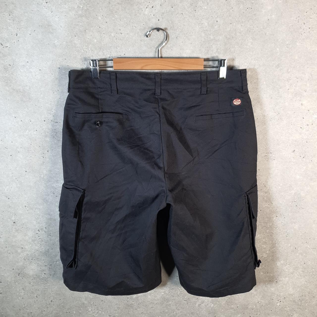 Vintage Red Kap Golf Chino Shorts Jorts Cargo Men’s W36 Black Baggy Cotton