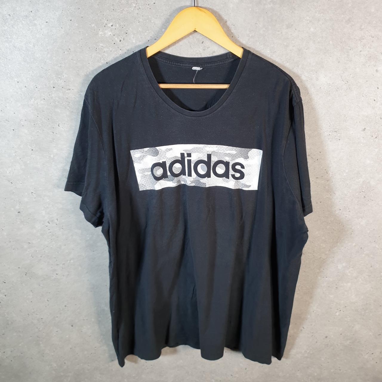 Vintage Adidas Spellout T Shirt Men’s Large Black Three Stripes Logo Athletic