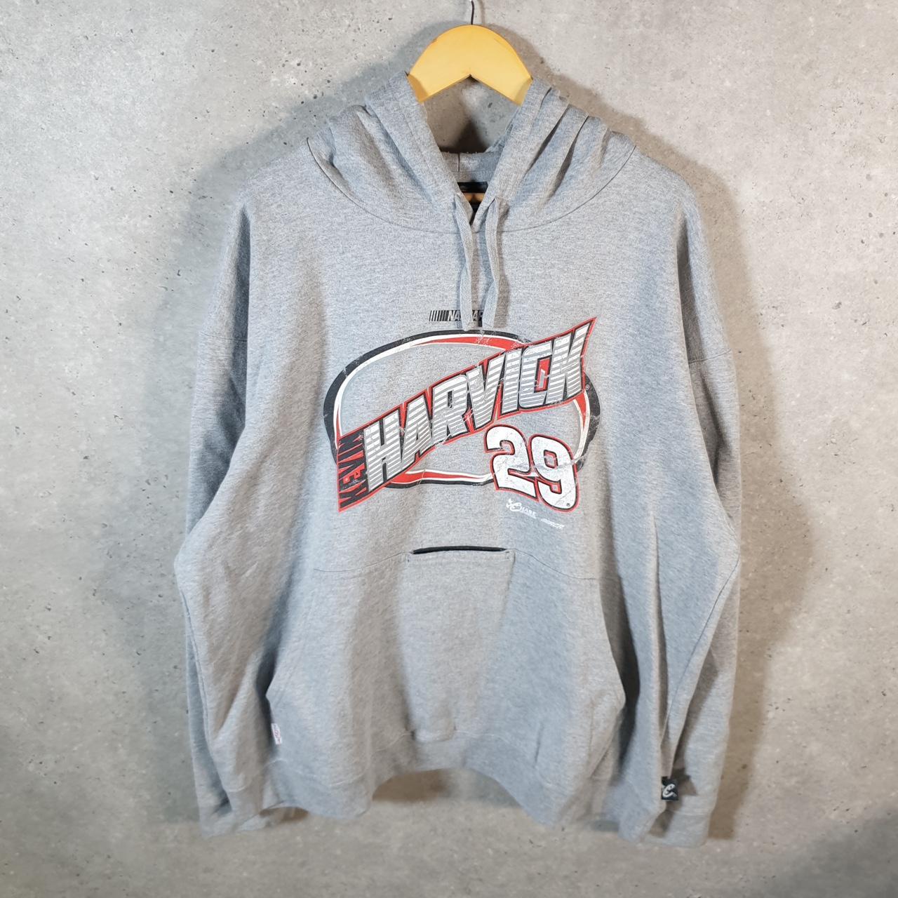 Vintage chase Authentics Nascar Kevin Harvick Hoodie Mens 2XL Grey Pullover USA