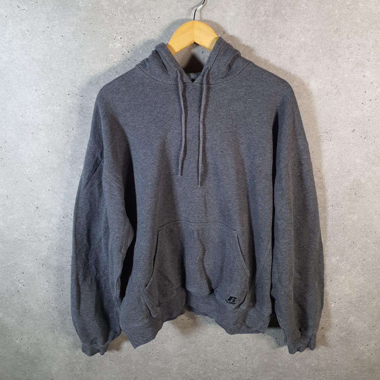 Vintage Russell Athletic Blank Hoodie Men’s Large Grey Pullover Baggy