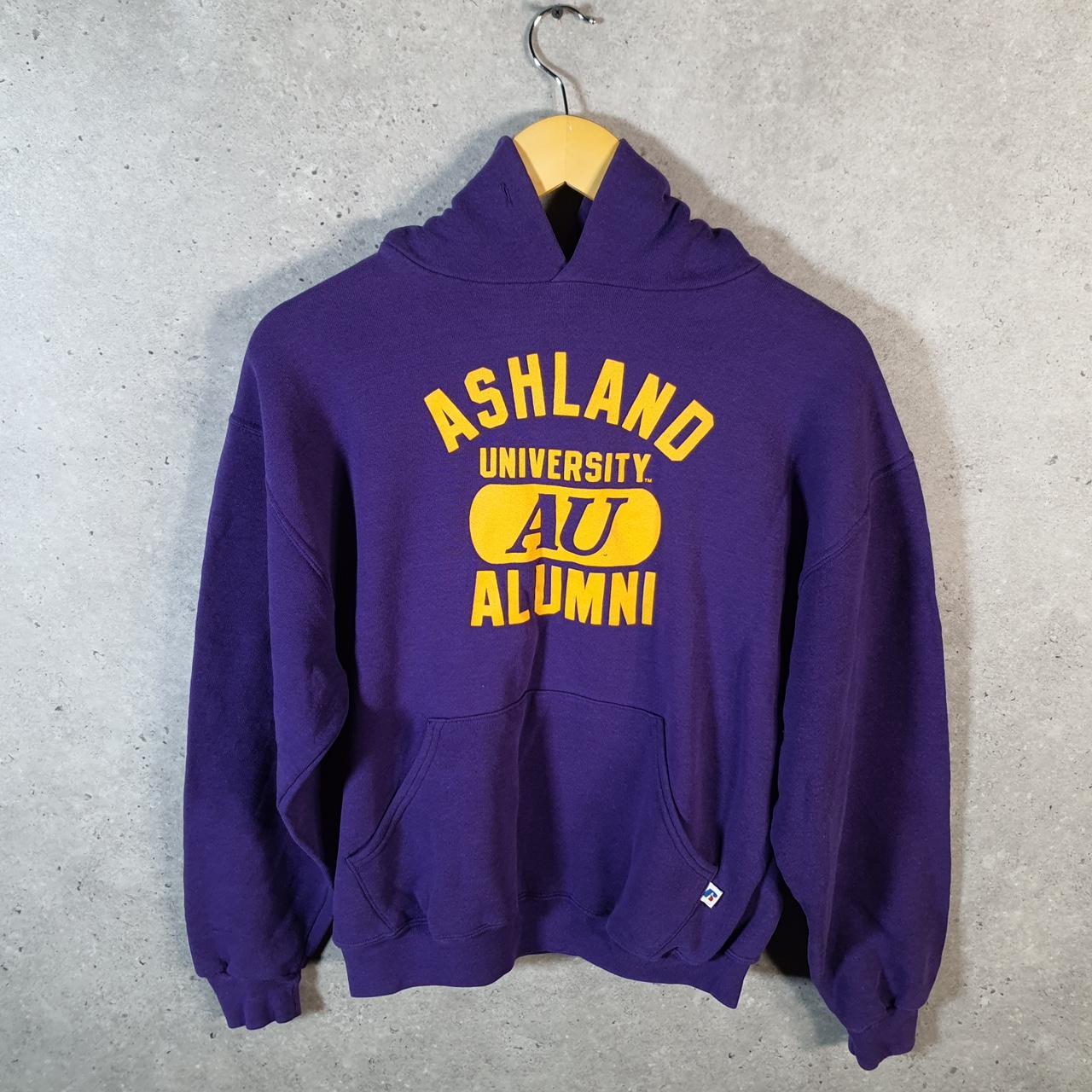 Vintage Russell Athletic Ashland Alumni Uni Hoodie Womens Medium Purple Pullover Baggy