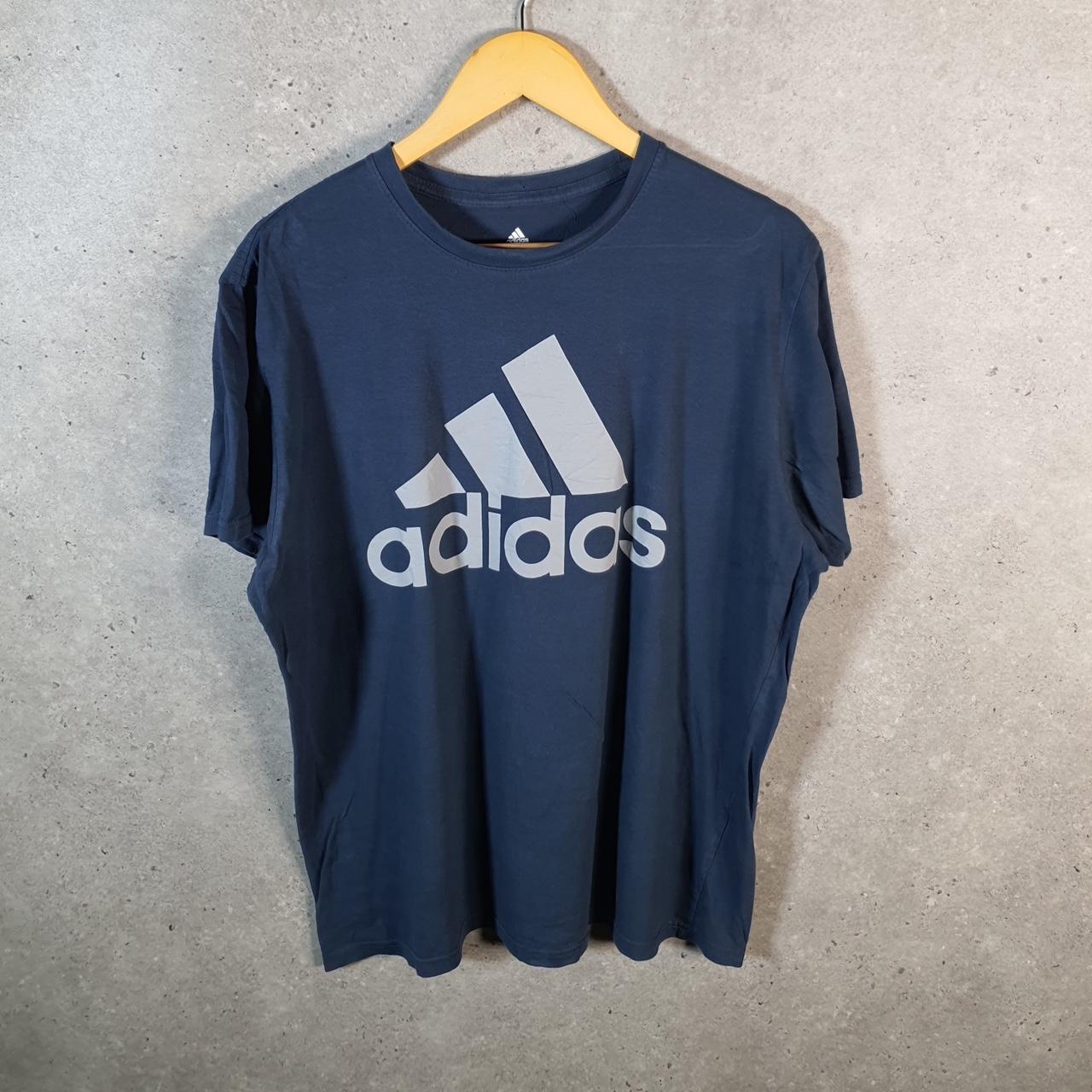 Vintage Adidas Golf Spellout T Shirt Shirt Men’s Large Blue Three Stripes Logo Athletic C9819