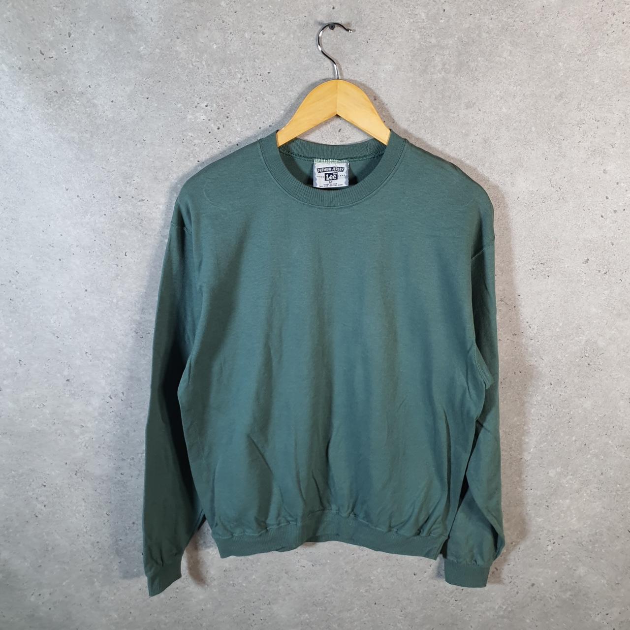 Vintage Lee Premium Jersey Sweatshirt Men’s Medium Blue USA Blank Pullover