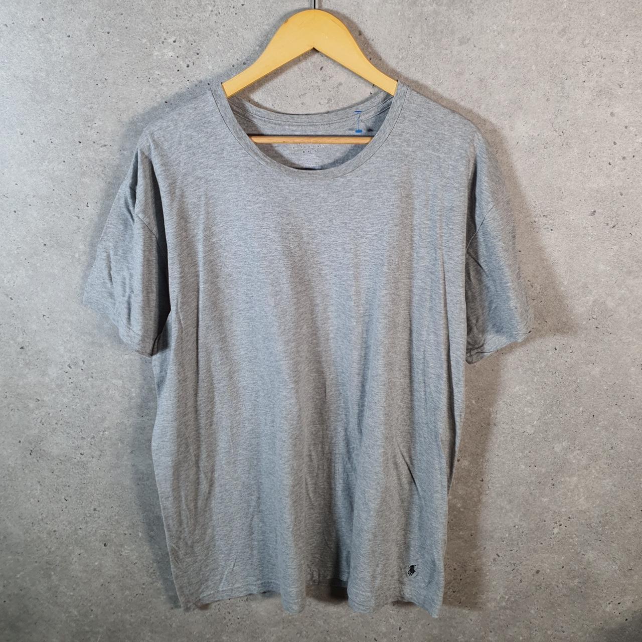 Vintage Ralph Lauren Polo T Shirt Men’s XL Grey Embroidered Pony Classic Fit C9084