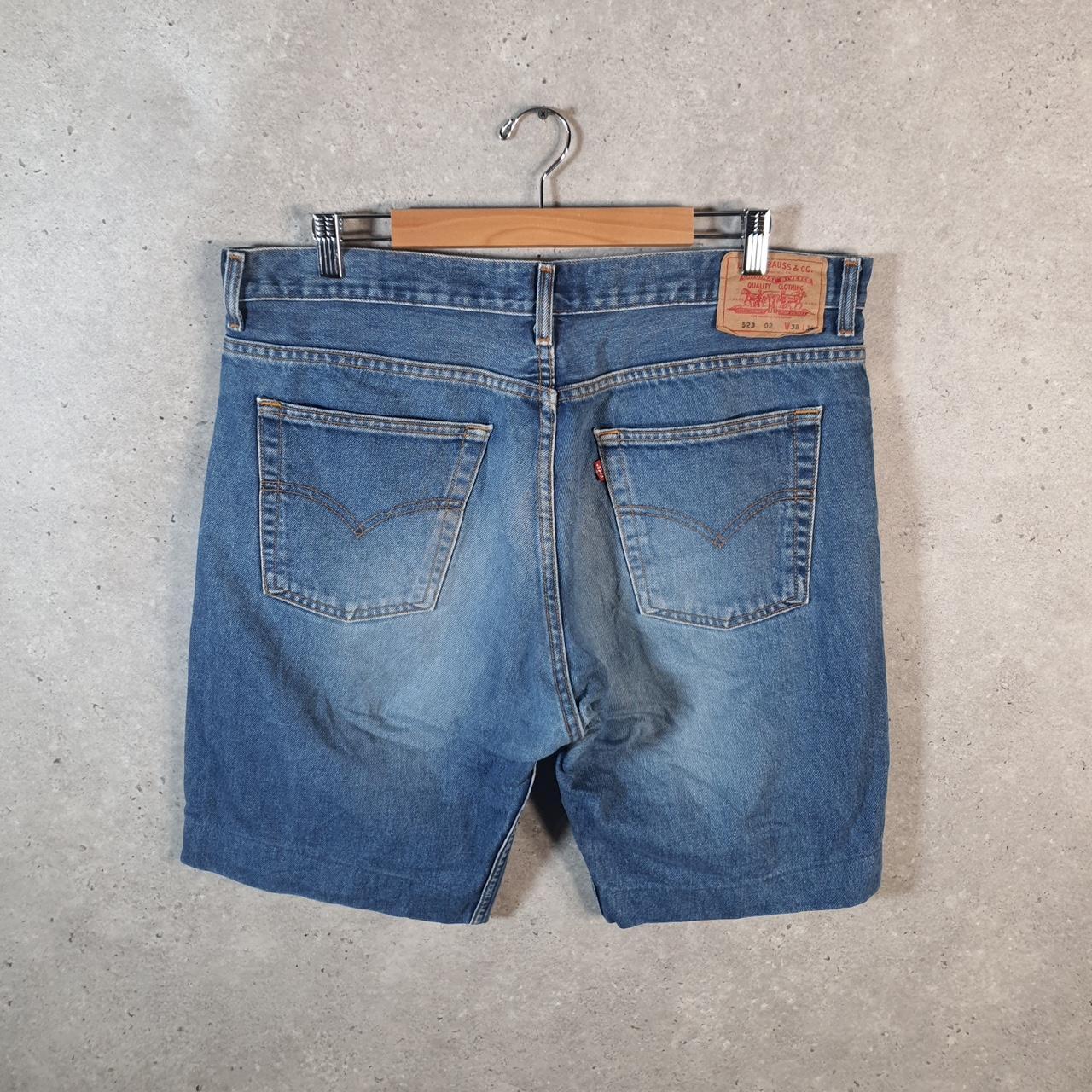 Vintage Levi’s 523 Baggy Shorts Jorts Cargo Mens W38 Blue Relaxed Denim