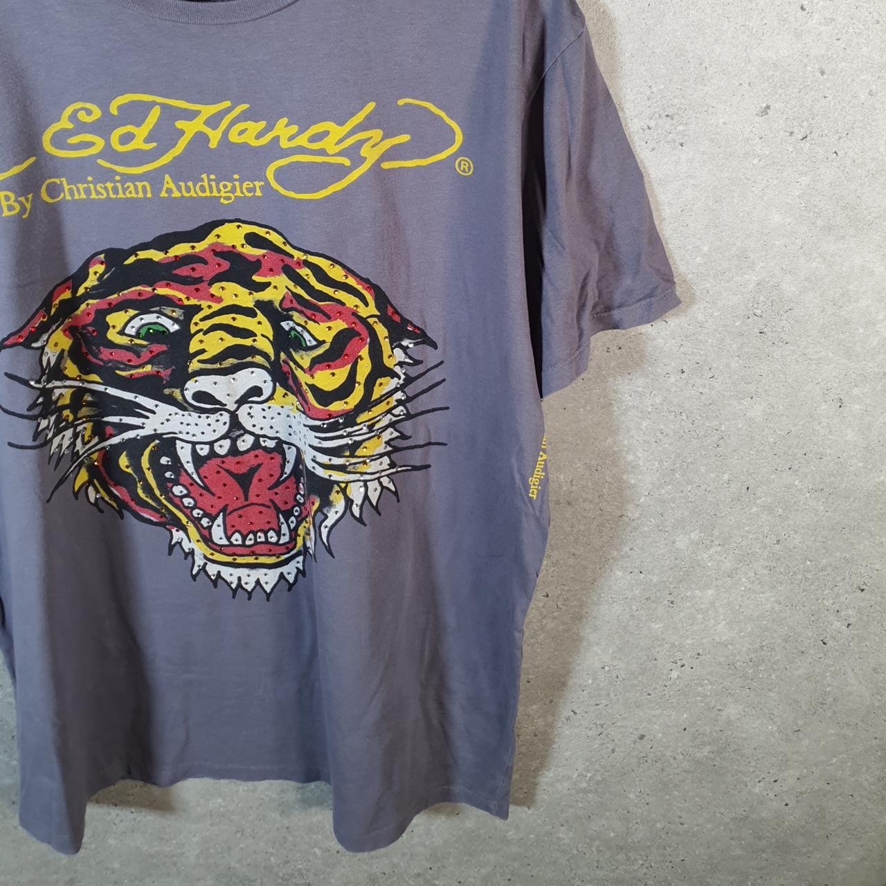 Vintage Ed Hardy T Shirt Men’s XL Christian Audigier Love Heart Graphic Skull Y2K