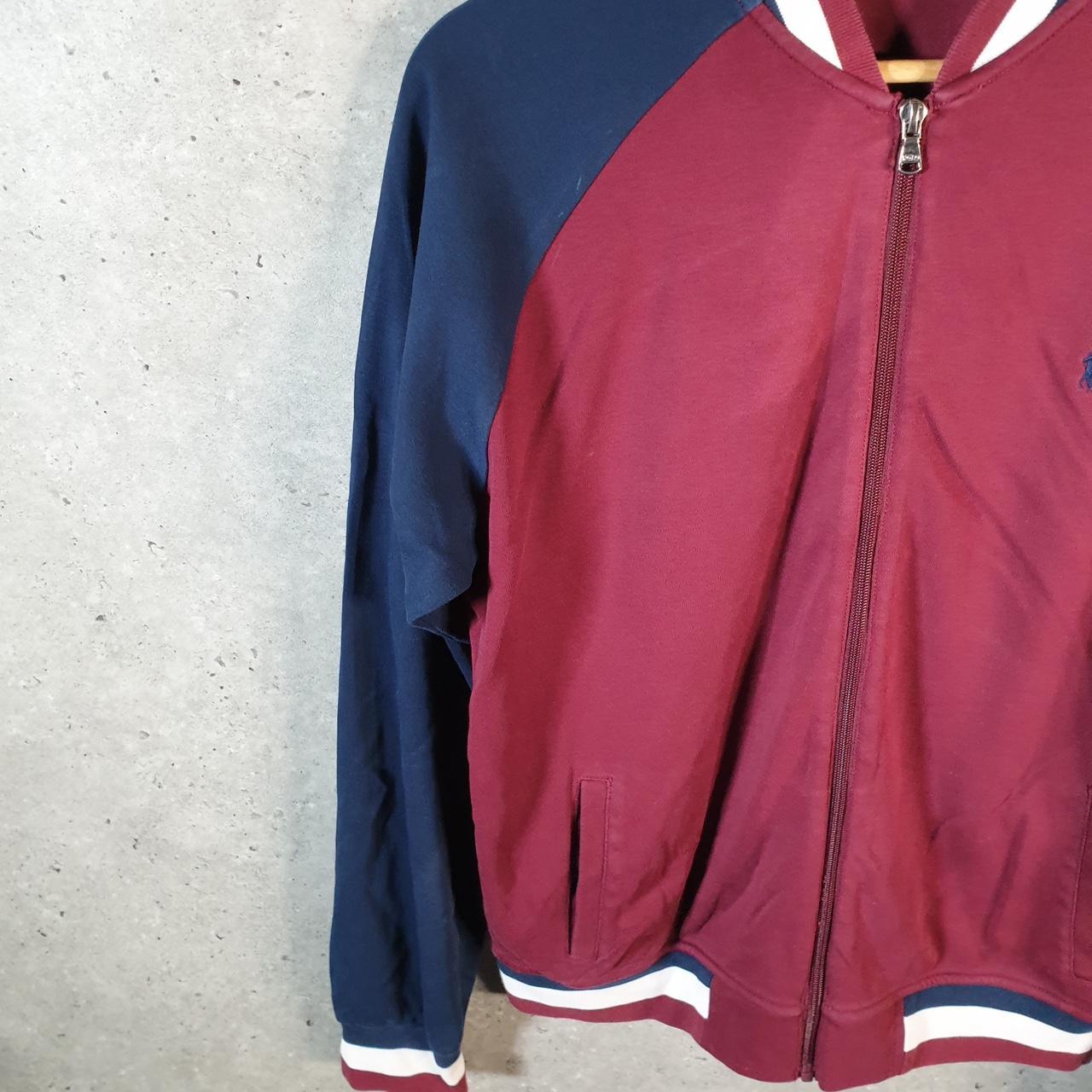 Vintage Ralph Lauren Polo Sweatshirt Womens XL Burgundy Full Zip Pony