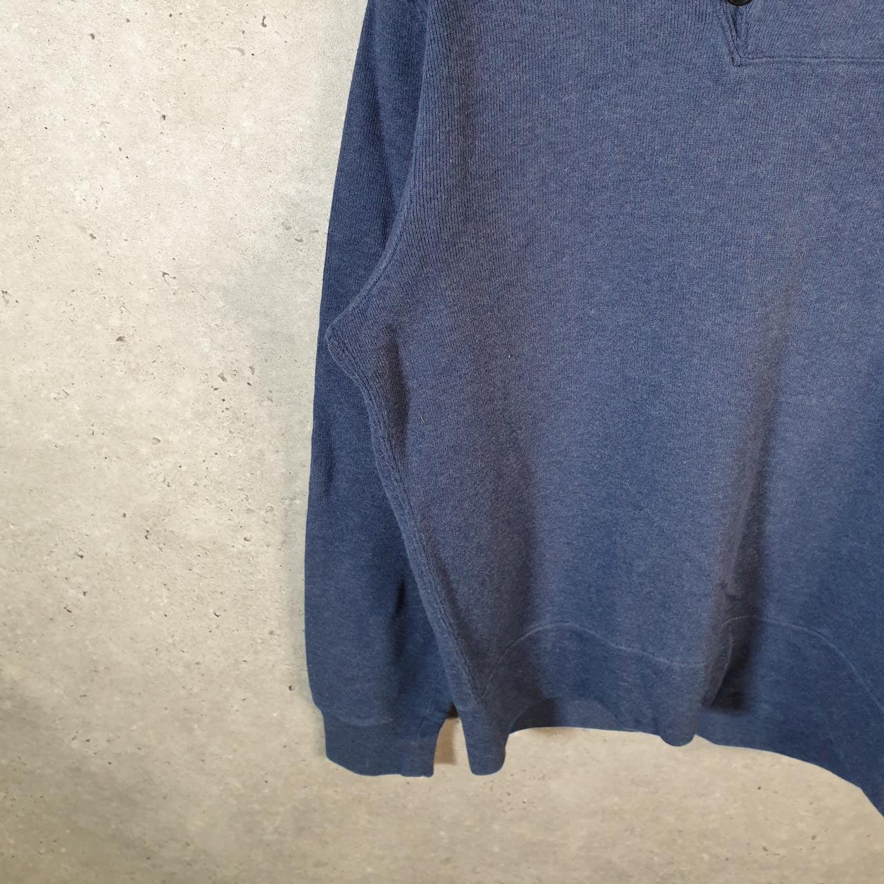 Vintage Ralph Lauren Polo 1/4 Button Sweatshirt Men’s Medium Navy Blue Cotton Pullover Pony