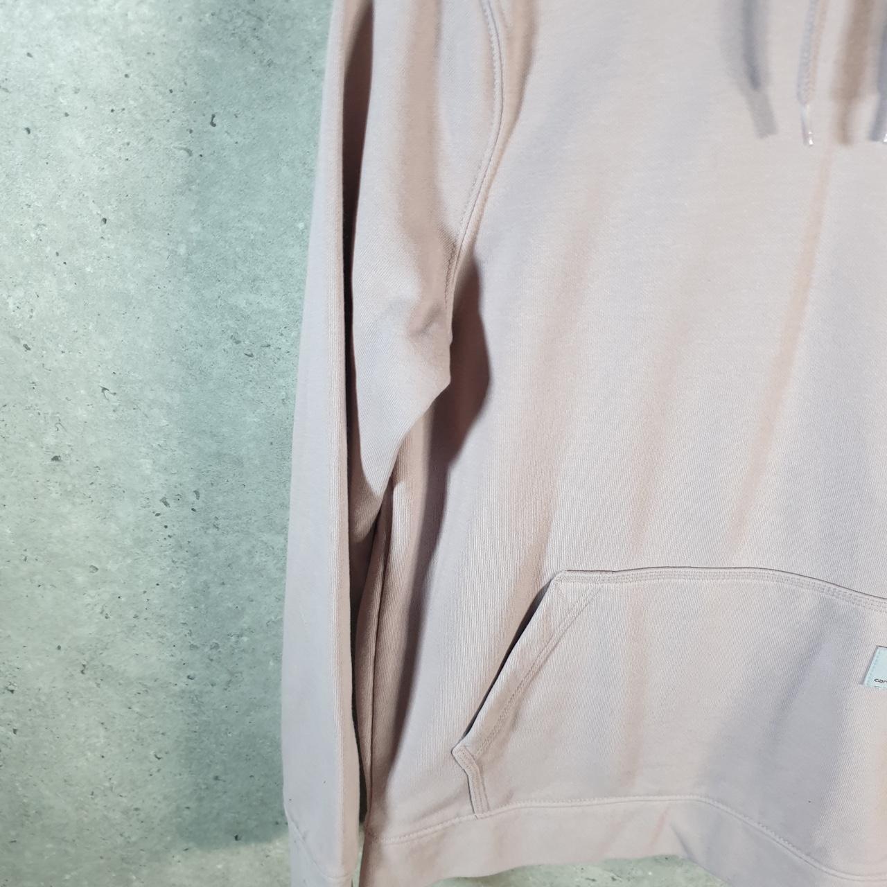 Vintage Carhartt Hoodie Womens Small Pink Pullover Blank USA Relaxed Fit