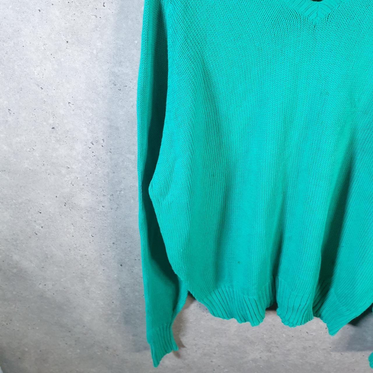 Vintage Ralph Lauren Polo Knit Sweatshirt Men’s Large Blue Cotton Pullover Pony