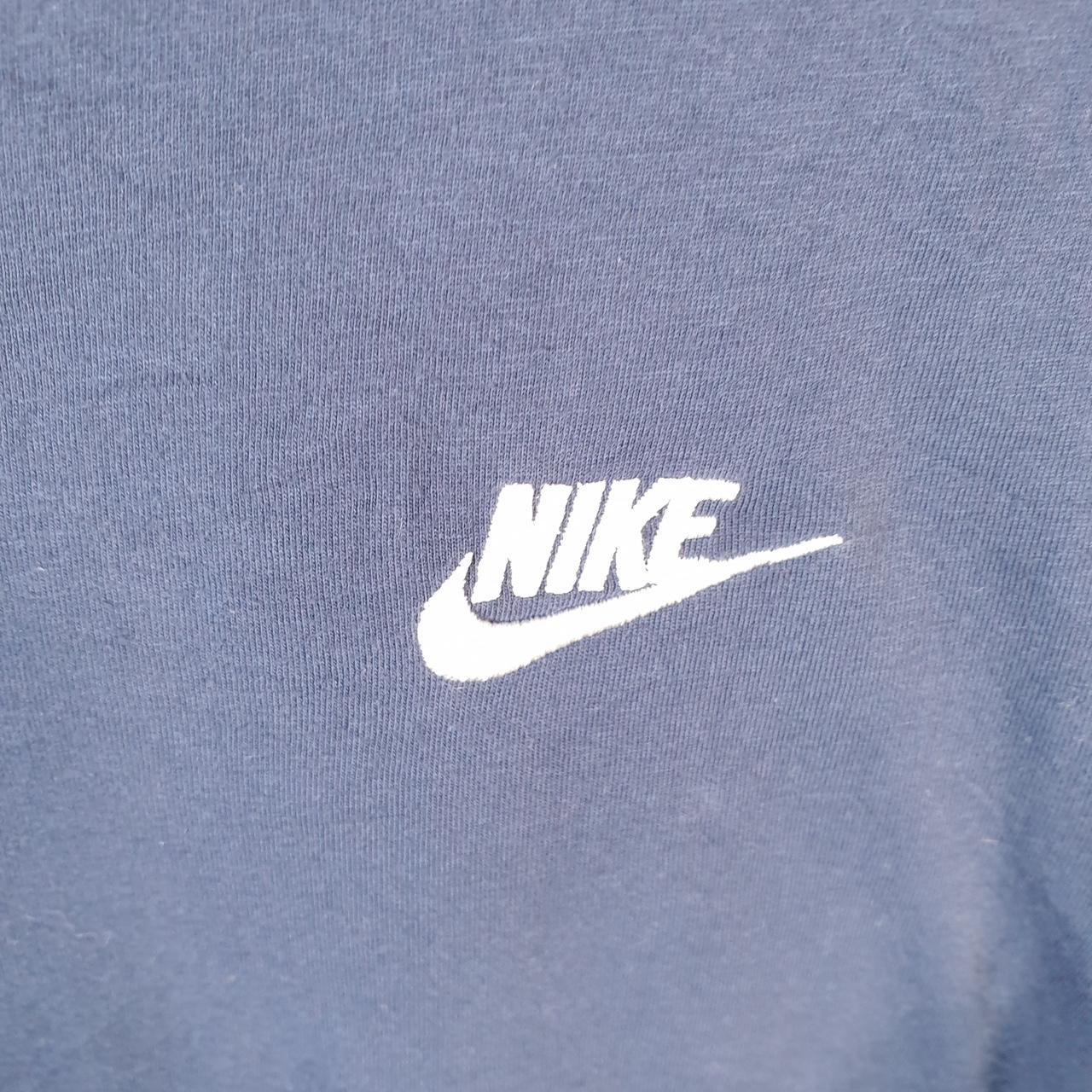 Vintage Nike Club T Shirt Men’s XS Navy Blue Single Swoosh Logo Athletic
