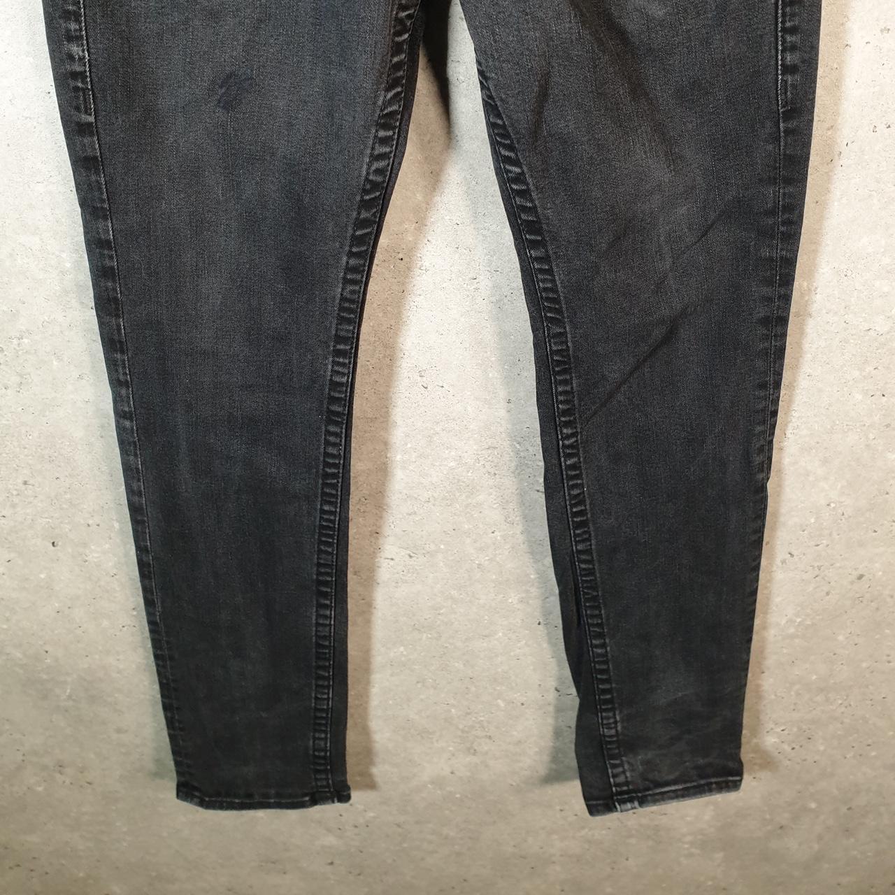 Vintage True Religion Slim No Flap Y2K Hip Hop Jeans Womens W29 Black Denim USA Big Fish Vintage