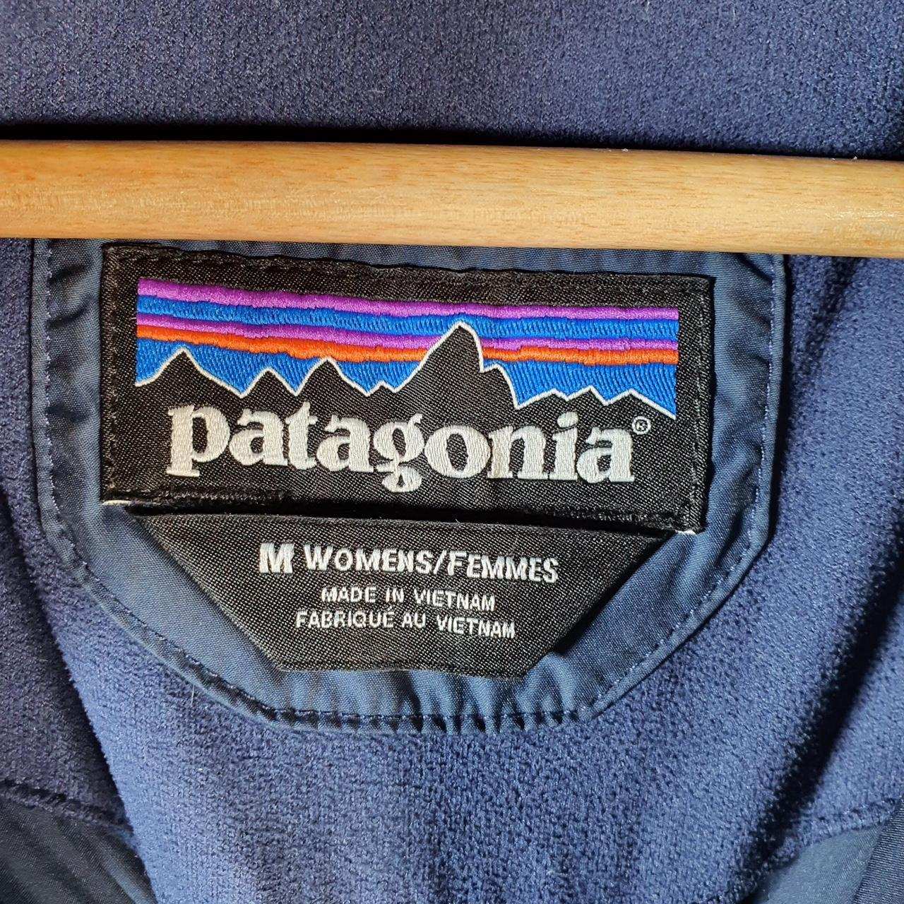 Vintage Patagonia Down With It Puffer Jacket Womens Medium Blue Full Zip Lightweight Big Fish Vintage