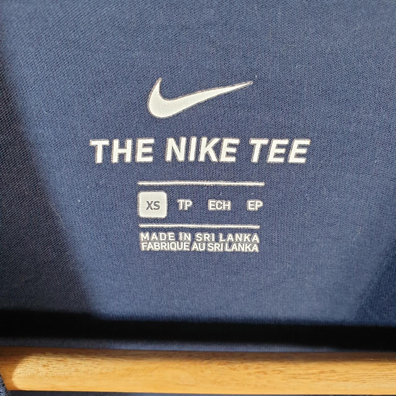 Vintage Nike Club T Shirt Men’s XS Navy Blue Single Swoosh Logo Athletic