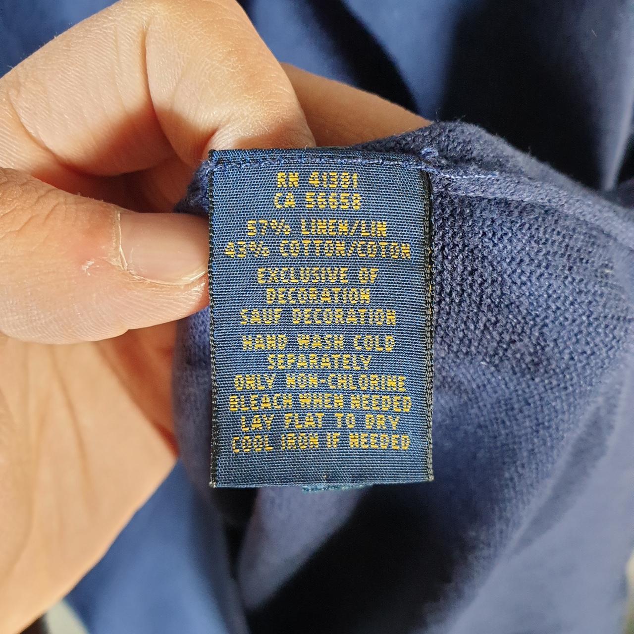 Vintage Ralph Lauren Polo Sweatshirt Men’s Large Navy Blue Cotton Pullover Pony