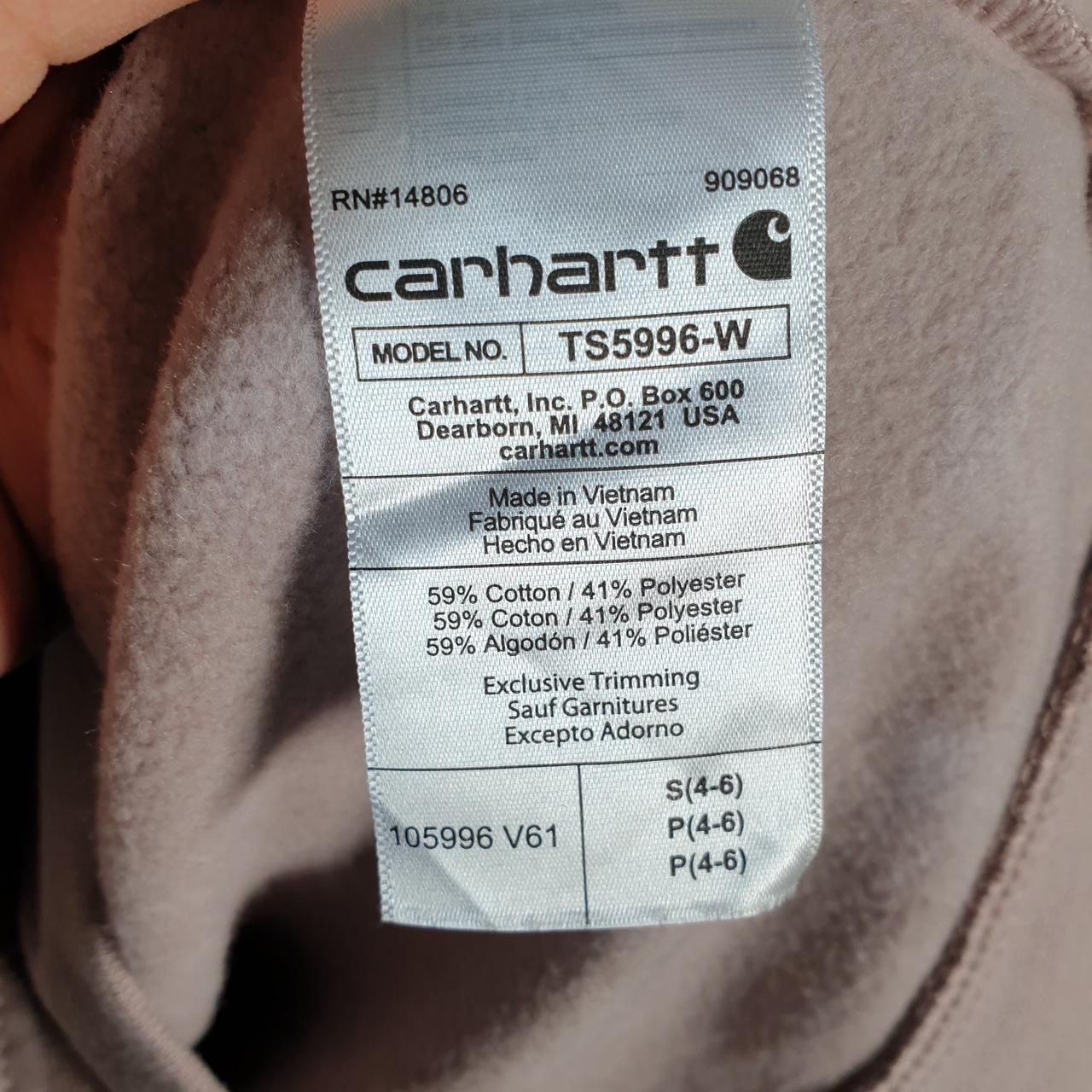 Vintage Carhartt Hoodie Womens Small Pink Pullover Blank USA Relaxed Fit