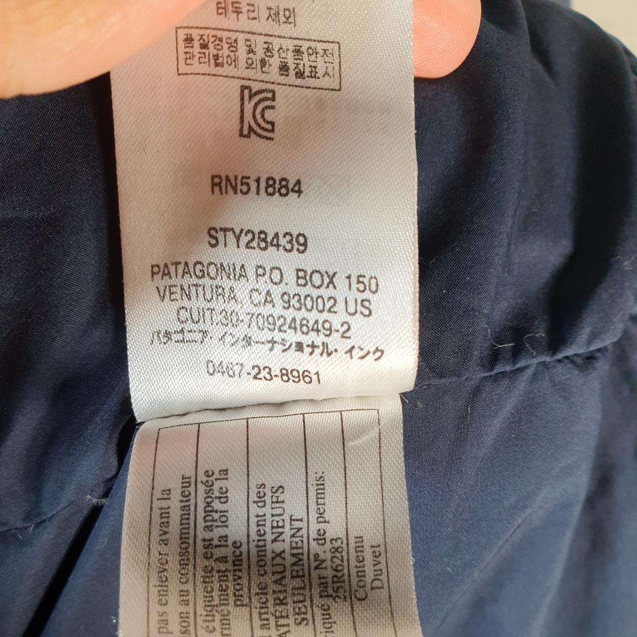 Vintage Patagonia Down With It Puffer Jacket Womens Medium Blue Full Zip Lightweight Big Fish Vintage
