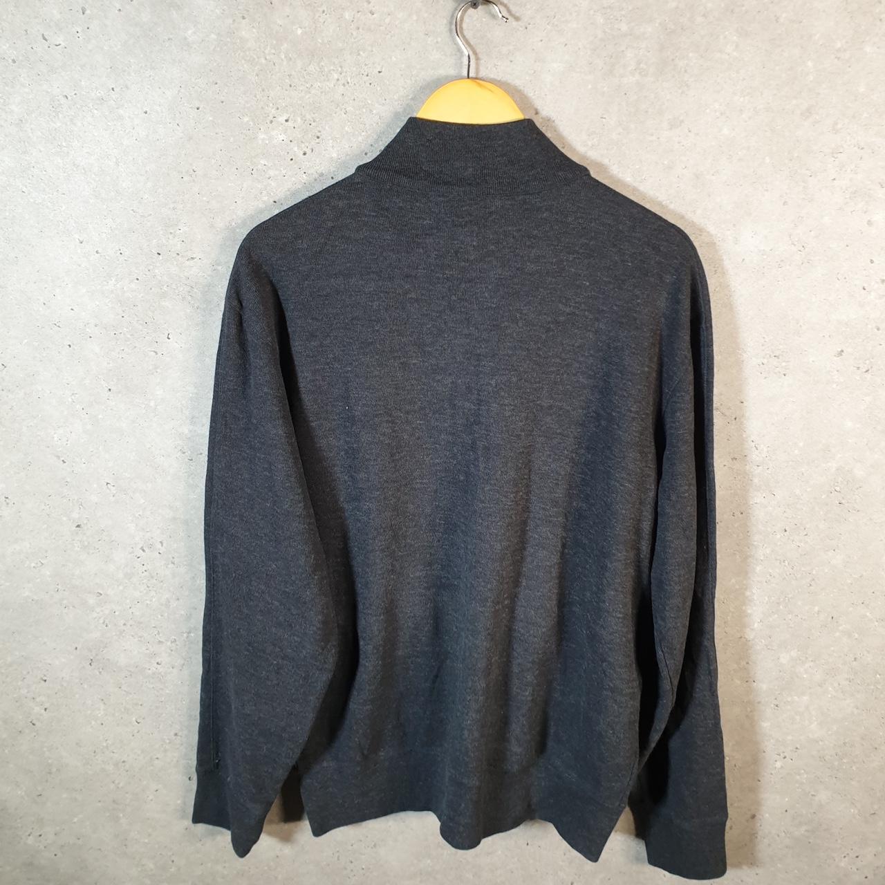 Vintage Ralph Lauren Polo Sweatshirt Men’s Large Grey Cotton Full Zip Pony