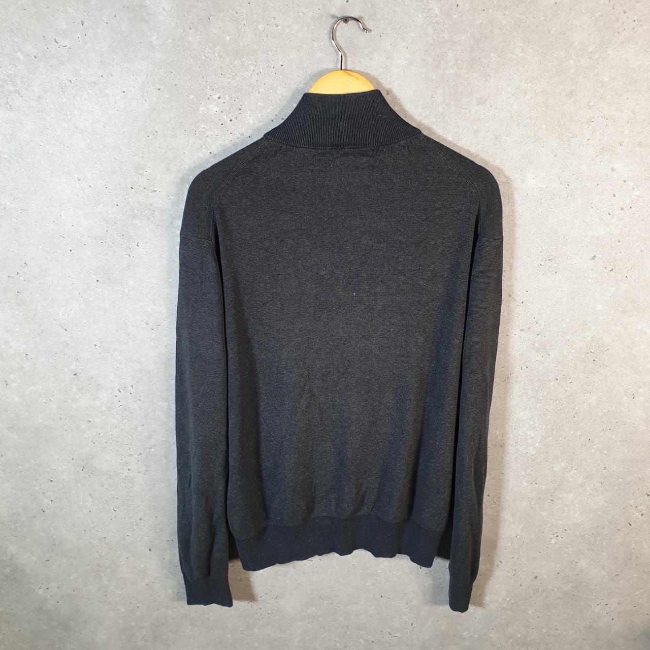 Vintage Ralph Lauren Polo Sweatshirt Men’s Medium Grey Pima Cotton Full Zip Pony