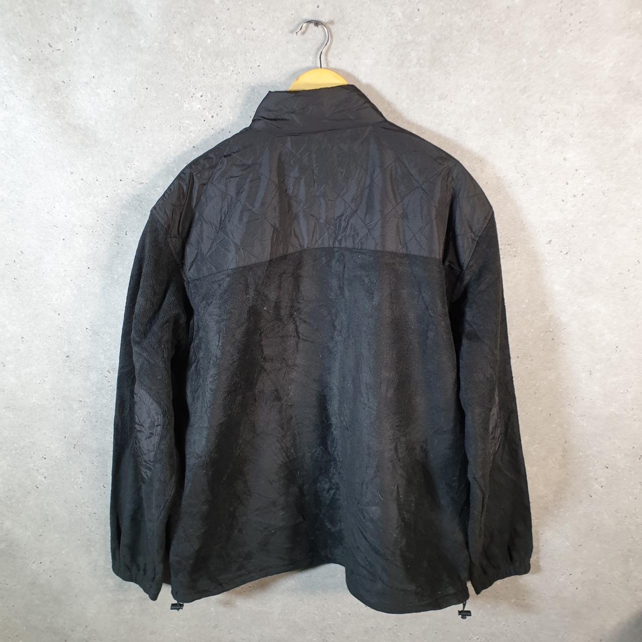 Chaps Ralph Lauren Full Zip Fleece Sweatshirt Mens 2XL Black Embroidered Logo