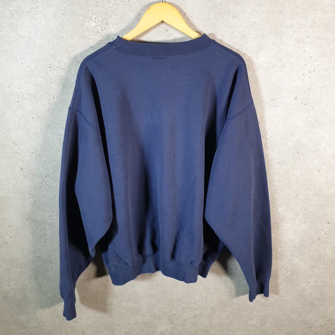 Vintage Carhartt Heavyweight Sweatshirt Men’s 2XL Navy Blue Pullover Blank USA Loose Fit