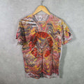 Vintage Fruit of the Loom Tie Dye Graphic Single Stitch T Shirt Men’s Medium Red Big Fish Vintage