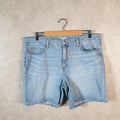 Vintage Lee Baggy Shorts Jorts Cargo Womens W36 Blue Relaxed Denim