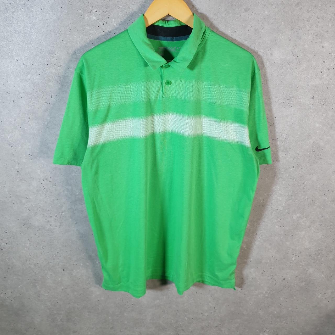 Vintage Nike Golf Dri Fit Polo Shirt Men’s Large Green Embroidered Logo