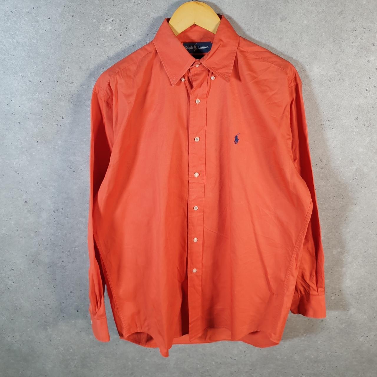 Vintage Ralph Lauren Button Down Shirt Men’s Small Red Blake Fit Pony Cotton