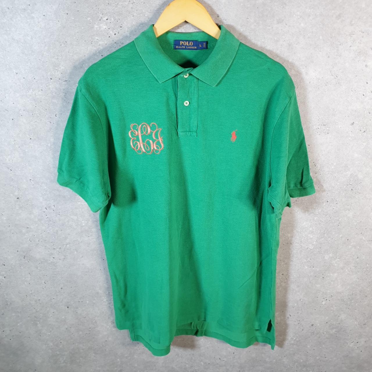 Vintage Ralph Lauren Polo Shirt Men’s Large Green Classic Fit Embroidered Pony