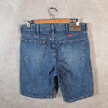 Vintage Wrangler Denim Shorts Jorts Cargo Men’s W34 Blue Baggy Cotton