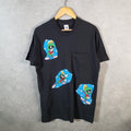 Vintage Fruit of the Loom Marvin The Martian 90s Single Stitch T Shirt Men’s XL Black Big Fish Vintage