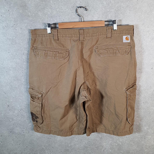 Vintage Carhartt Baggy Carpenter Shorts Jorts Cargo Men’s W40 Brown Relaxed Fit Workwear Big Fish Vintage