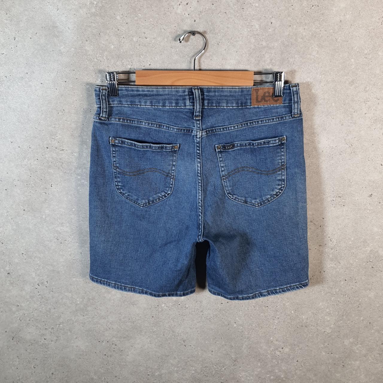 Vintage Lee Baggy Shorts Jorts Cargo Womens W30 Blue Denim Relaxed Cargo