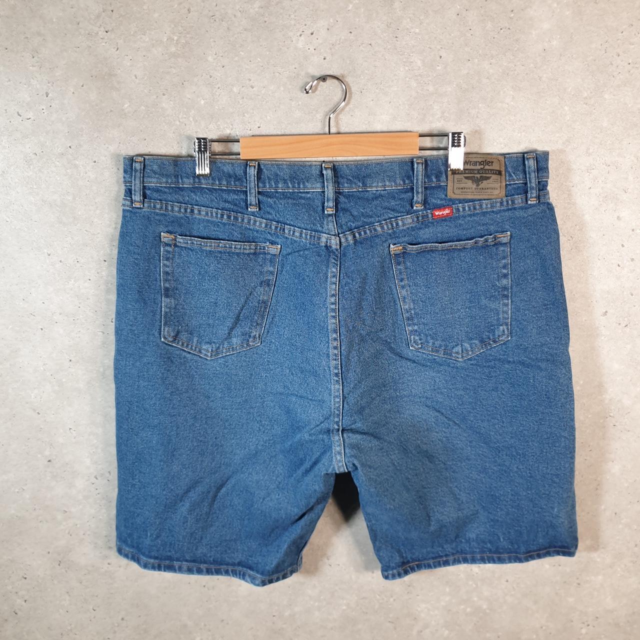 Vintage Wrangler Denim Shorts Jorts Cargo Men’s W42 Blue Baggy Cotton
