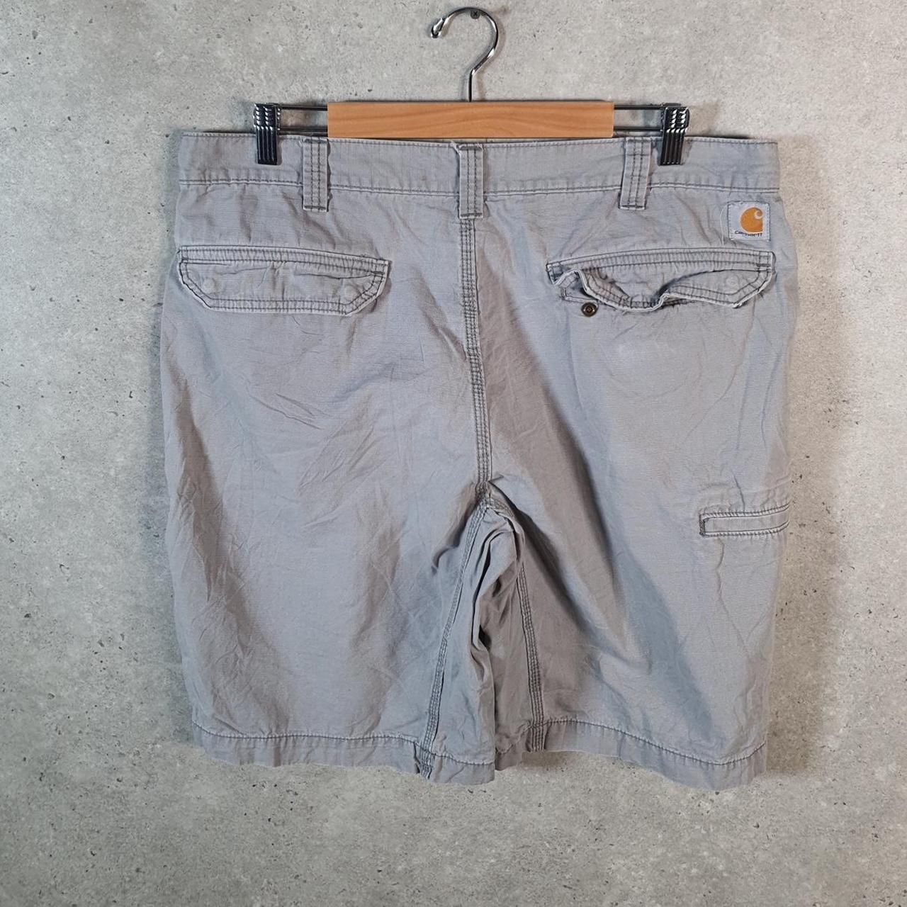 Vintage Carhartt Baggy Carpenter Shorts Jorts Cargo Men’s W38 Grey Relaxed Fit Workwear Big Fish Vintage