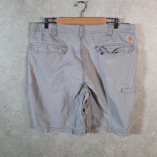 Vintage Carhartt Baggy Carpenter Shorts Jorts Cargo Men’s W38 Grey Relaxed Fit Workwear Big Fish Vintage