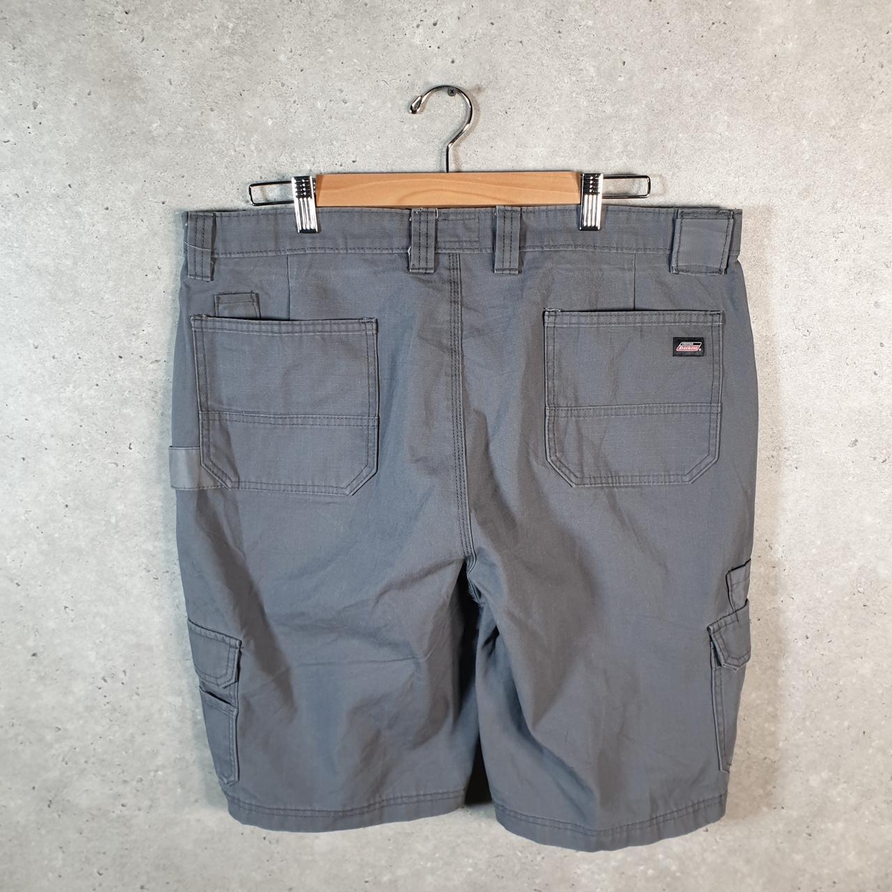 Vintage Dickies Baggy Chino Shorts Jorts Cargo Mens W38 Grey Relaxed Fit