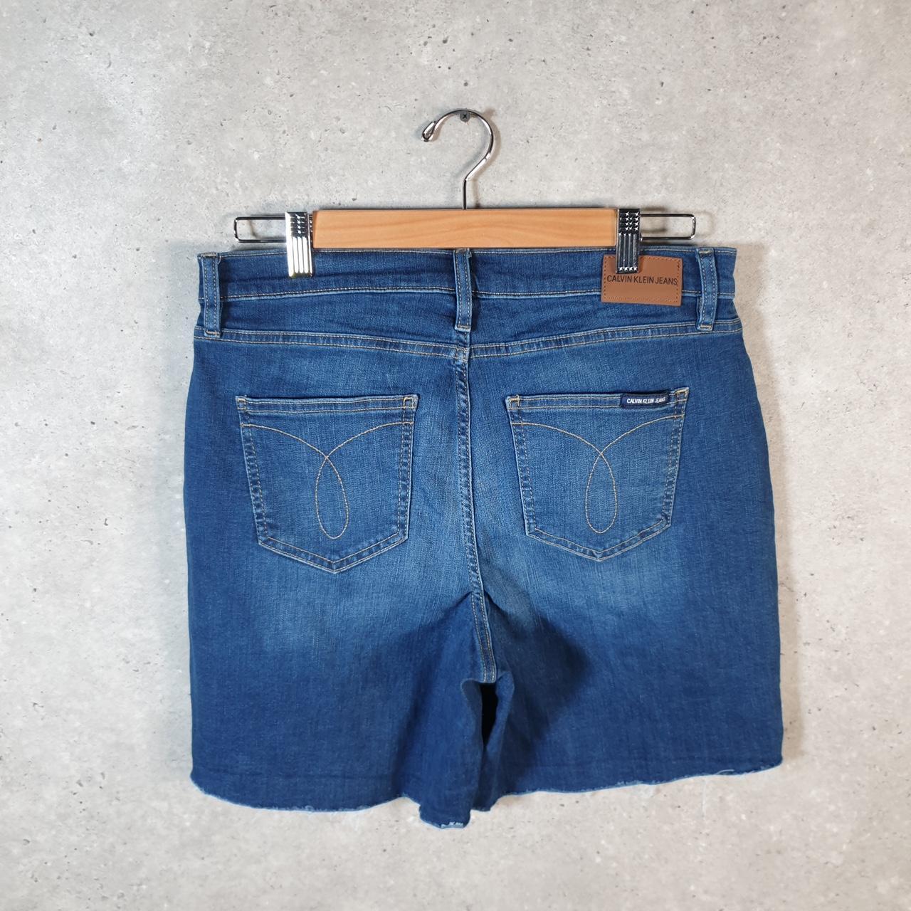 Vintage Calvin Klein Baggy Shorts Jorts Cargo Womens W32 Blue Relaxed Denim